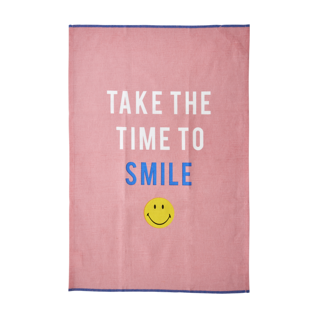 Cotton Tea Towel - Pink - Smiley®