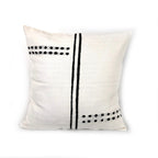 Sadza Dots + Lines Pillow Cover - White