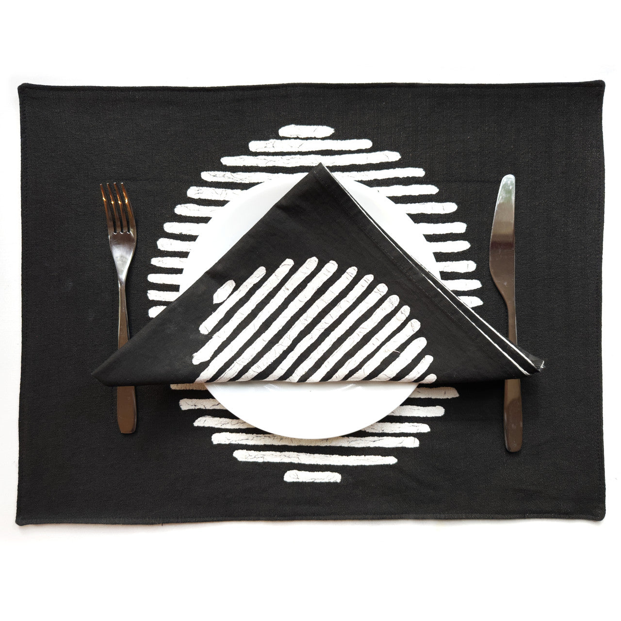 Mwedzi Black Napkins - Set of 2