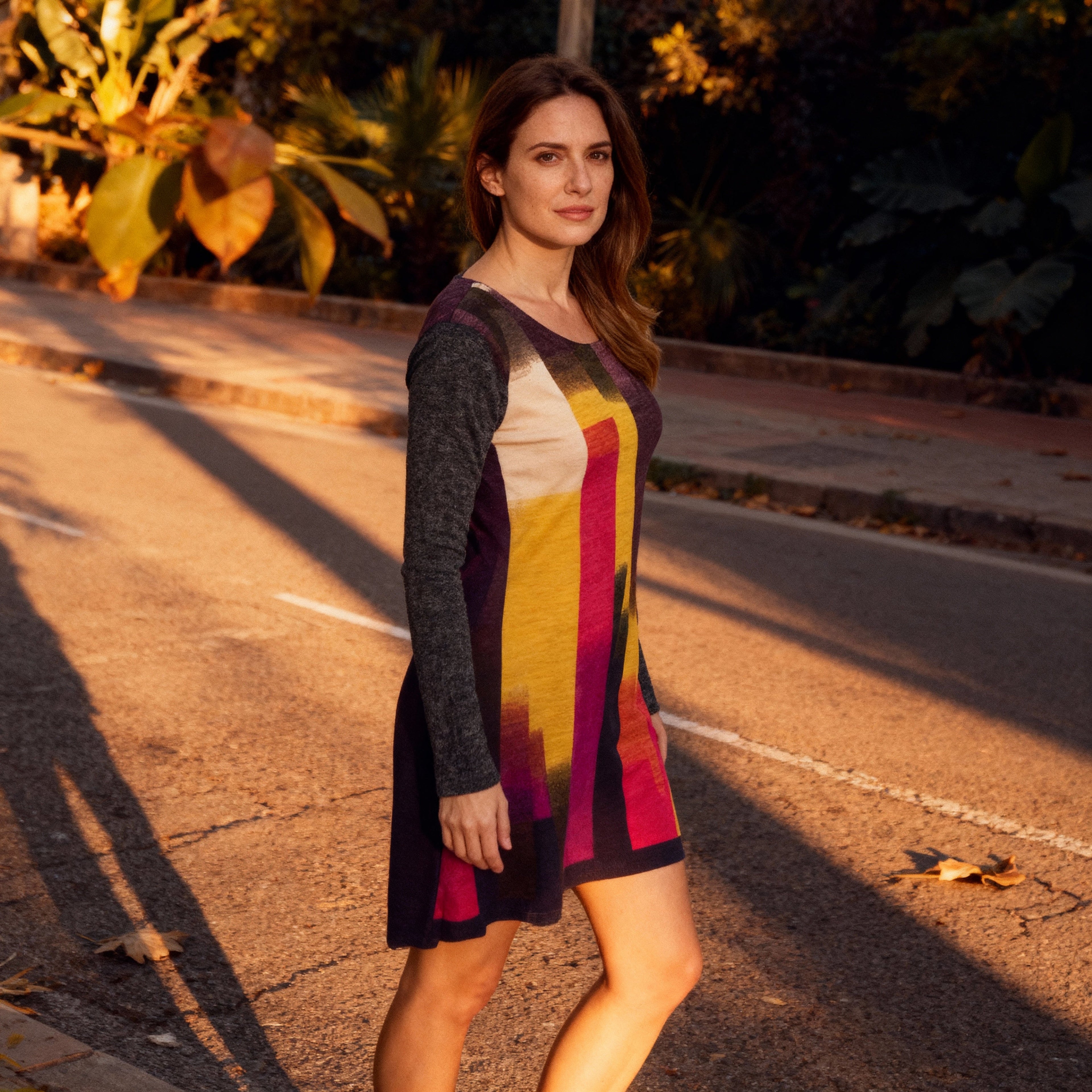 Vintage TV Color Bars Knitted Dress [Sizes SM-XL]