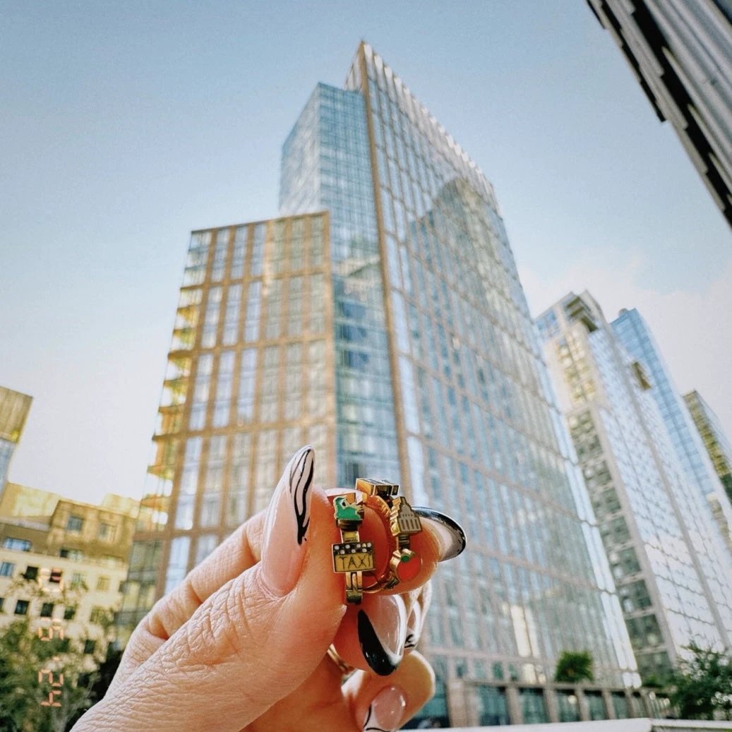 NYC 3D Huggie Hoop Earrings by Oh Clementine