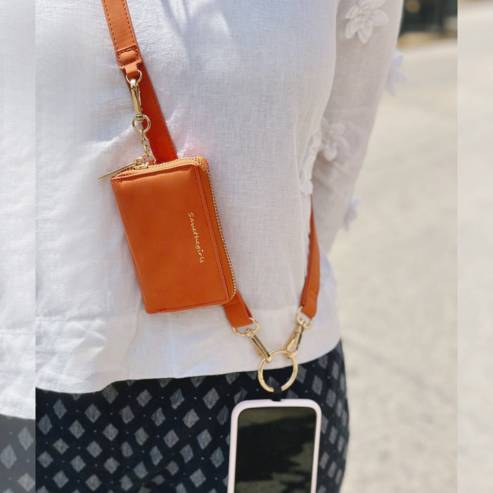 Clip & Go Strap w/Pouch Brushed Vegan Leather