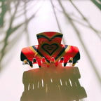 The Foxy in Warm ‘70s Sunrise Hair Claw | Hearts Claw Clip by The Bullish Store