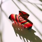 The Foxy in Warm ‘70s Sunrise Hair Claw | Hearts Claw Clip by The Bullish Store