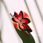 The Foxy in Warm ‘70s Sunrise Hair Claw | Hearts Claw Clip by The Bullish Store