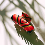 The Foxy in Warm ‘70s Sunrise Hair Claw | Hearts Claw Clip by The Bullish Store