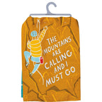 The Mountains Are Calling Cotton Full Color Dish Towel