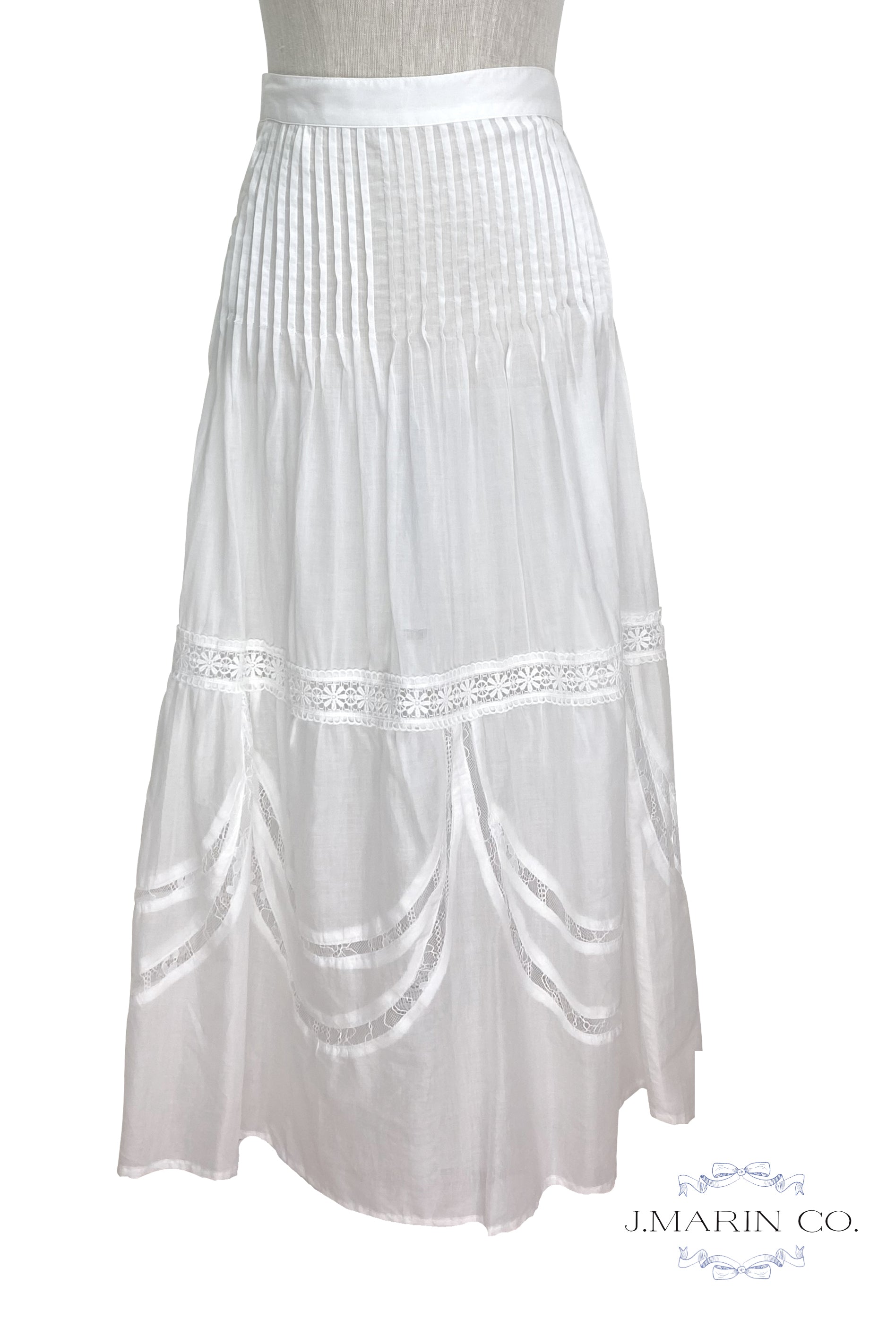 The Tabitha Victorian Skirt - White Lace