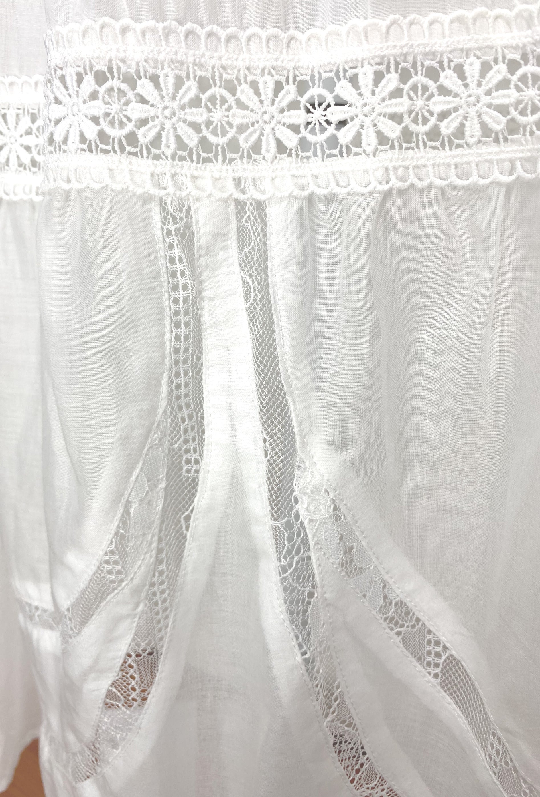 The Tabitha Victorian Skirt - White Lace