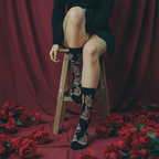 These Are My Knock ’Em Dead Socks | Tiger Motif Vintage Crew Socks