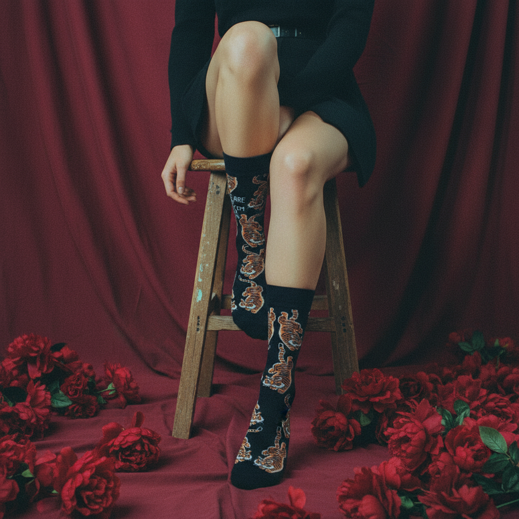These Are My Knock 'Em Dead Socks with Tiger Motif | Gift for Her