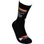 These Are My Pride Socks | LGBTQ+ Rainbow and Black | Gift for Her Him They by The Bullish Store