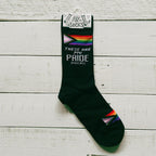 These Are My Pride Socks | LGBTQ+ Rainbow and Black | Gift for Her Him They by The Bullish Store