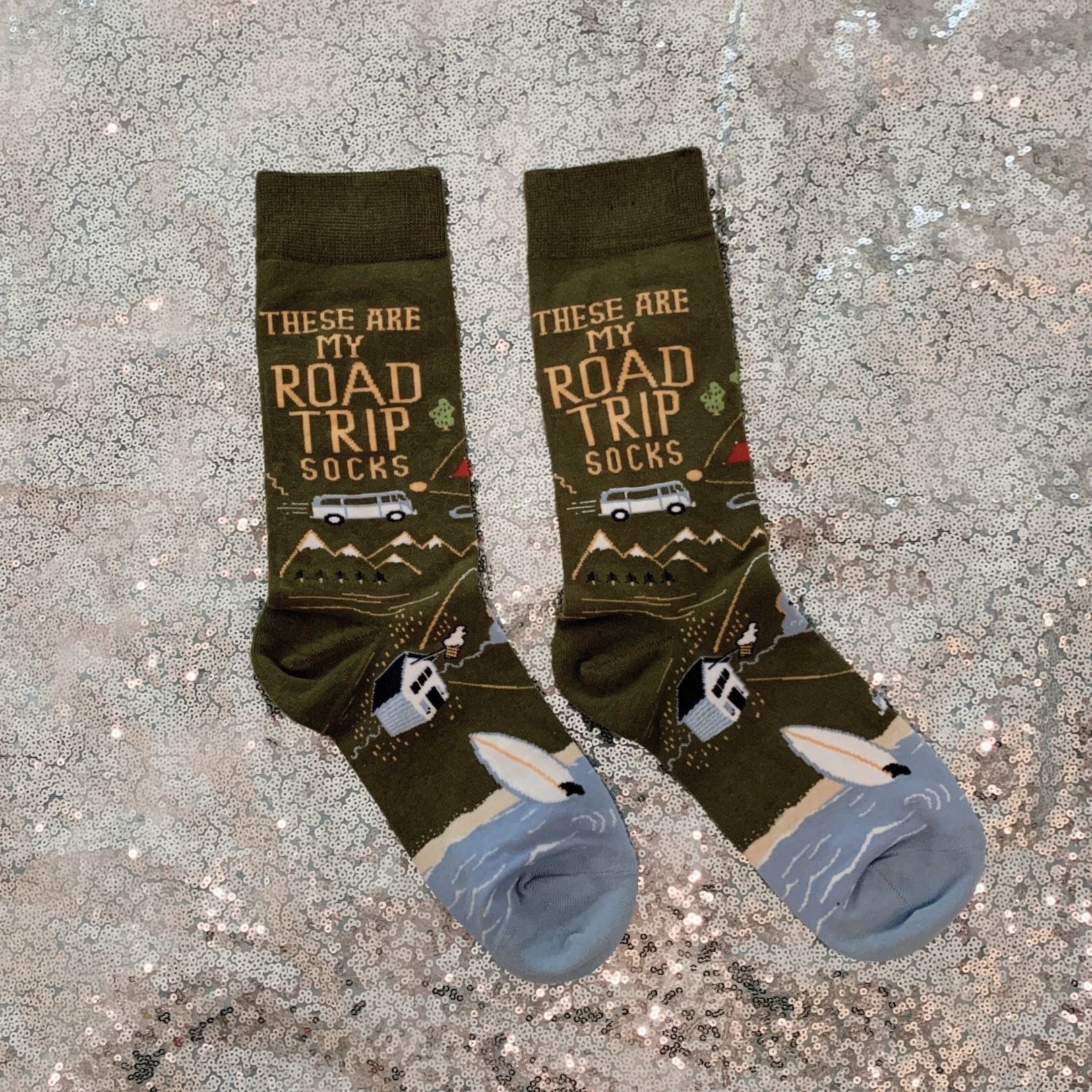 These Are My Road Trip Socks | Fun Travel-Inspired Crew Socks by The Bullish Store