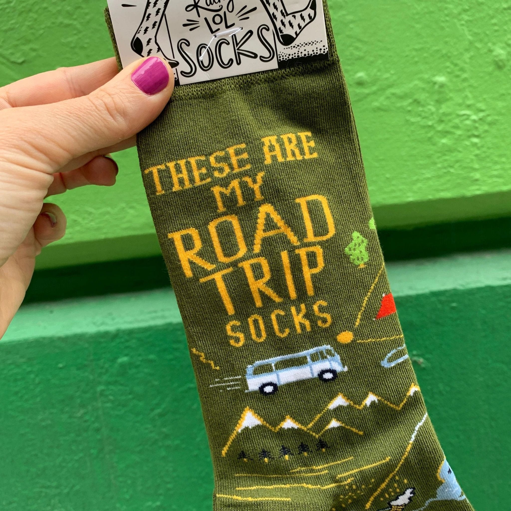 These Are My Road Trip Socks | Fun Travel-Inspired Crew Socks by The Bullish Store