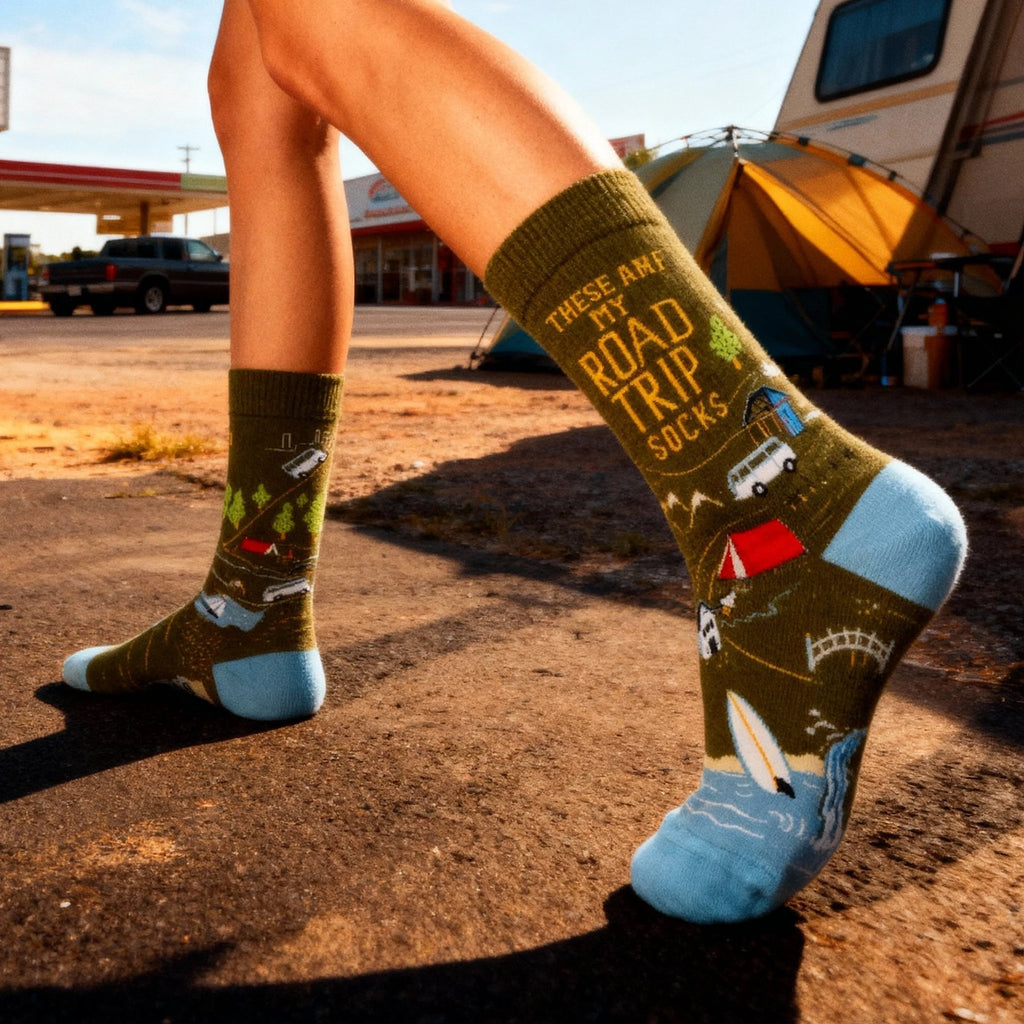 These Are My Road Trip Socks | Fun Travel-Inspired Crew Socks by The Bullish Store