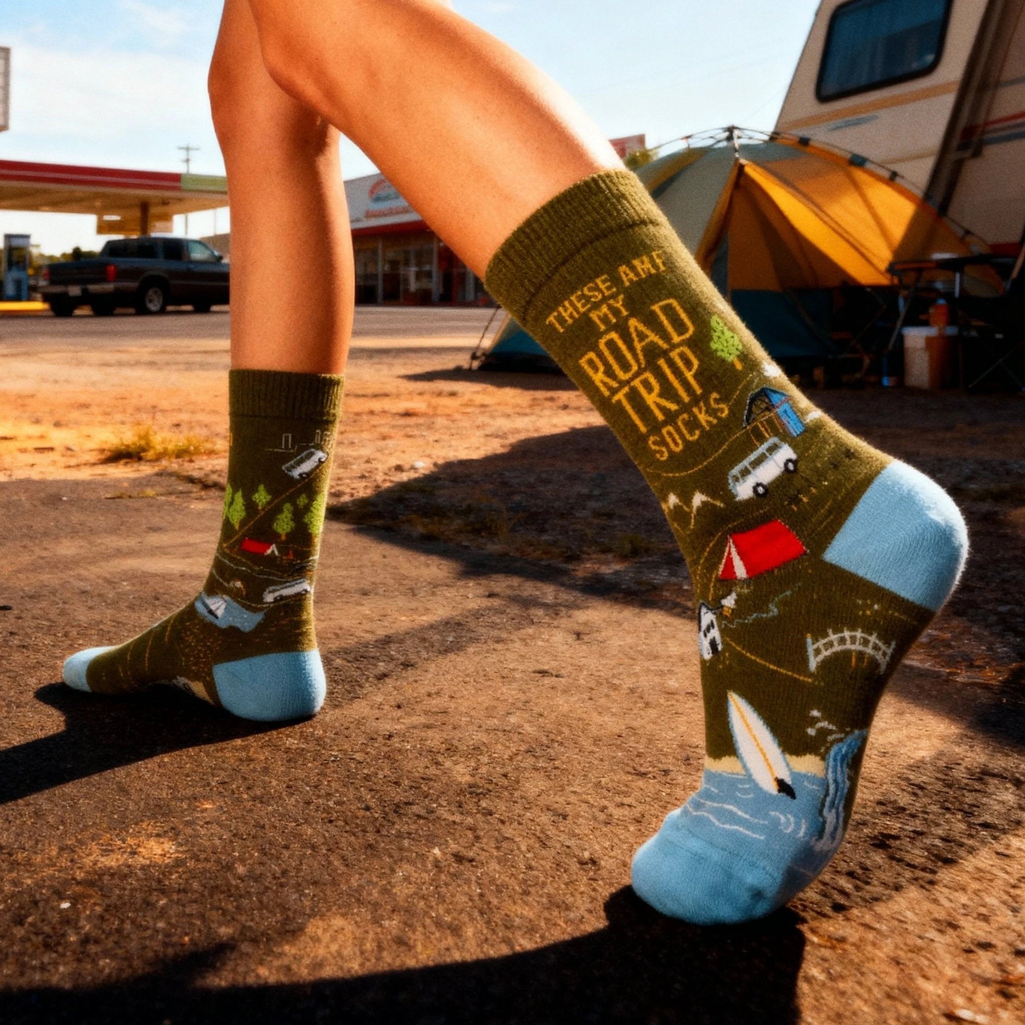 These Are My Road Trip Socks | Fun Travel-Inspired Crew Socks by The Bullish Store