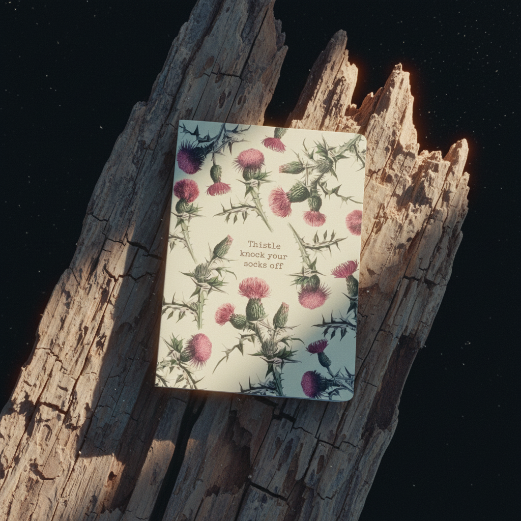 Thistle Knock Your Socks Off Double-Sided Journal | 160 Lined Pages Notebook