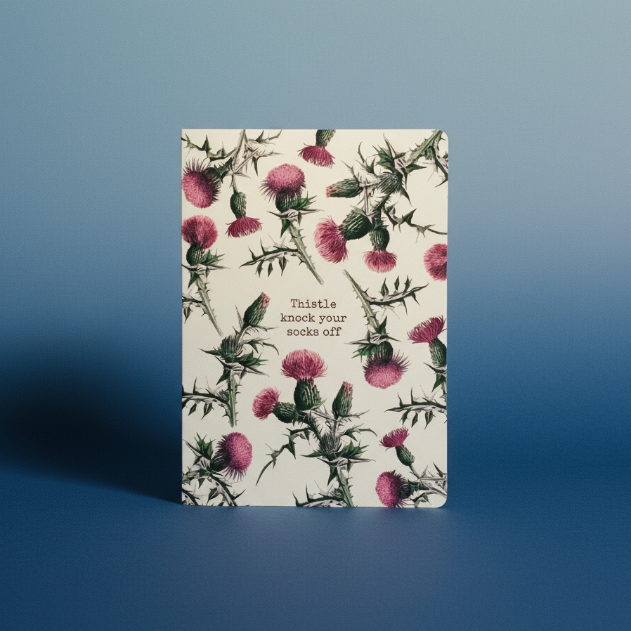 Thistle Knock Your Socks Off Double-Sided Journal | 160 Lined Pages Notebook