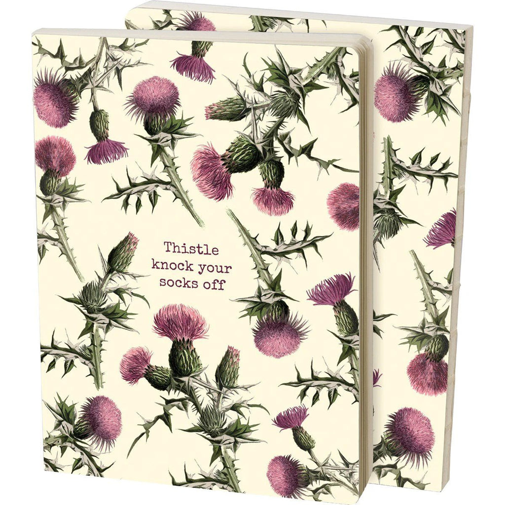 Thistle Knock Your Socks Off Double-Sided Journal | 160-Page Lined Notebook by The Bullish Store