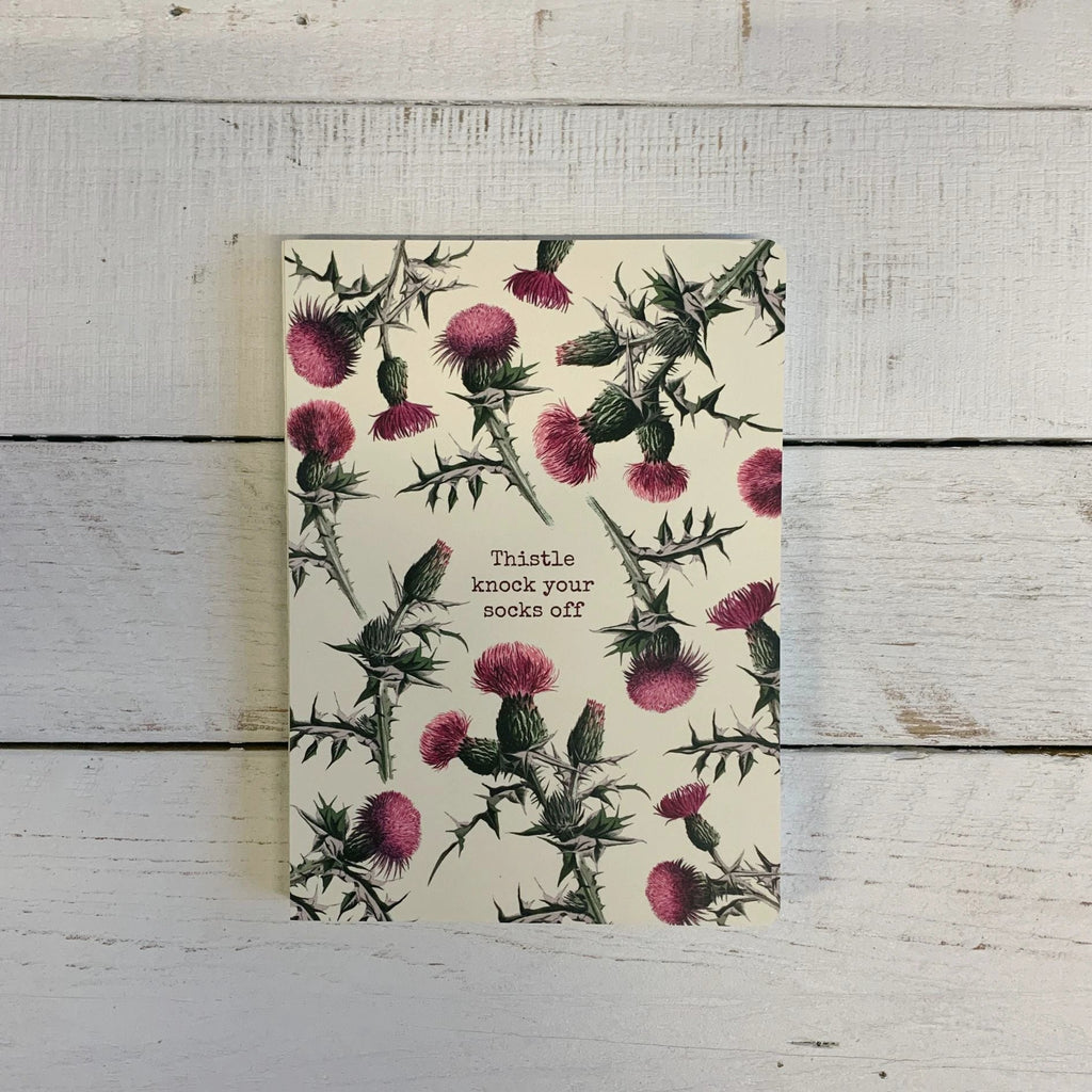 Thistle Knock Your Socks Off Double-Sided Journal | 160-Page Lined Notebook by The Bullish Store
