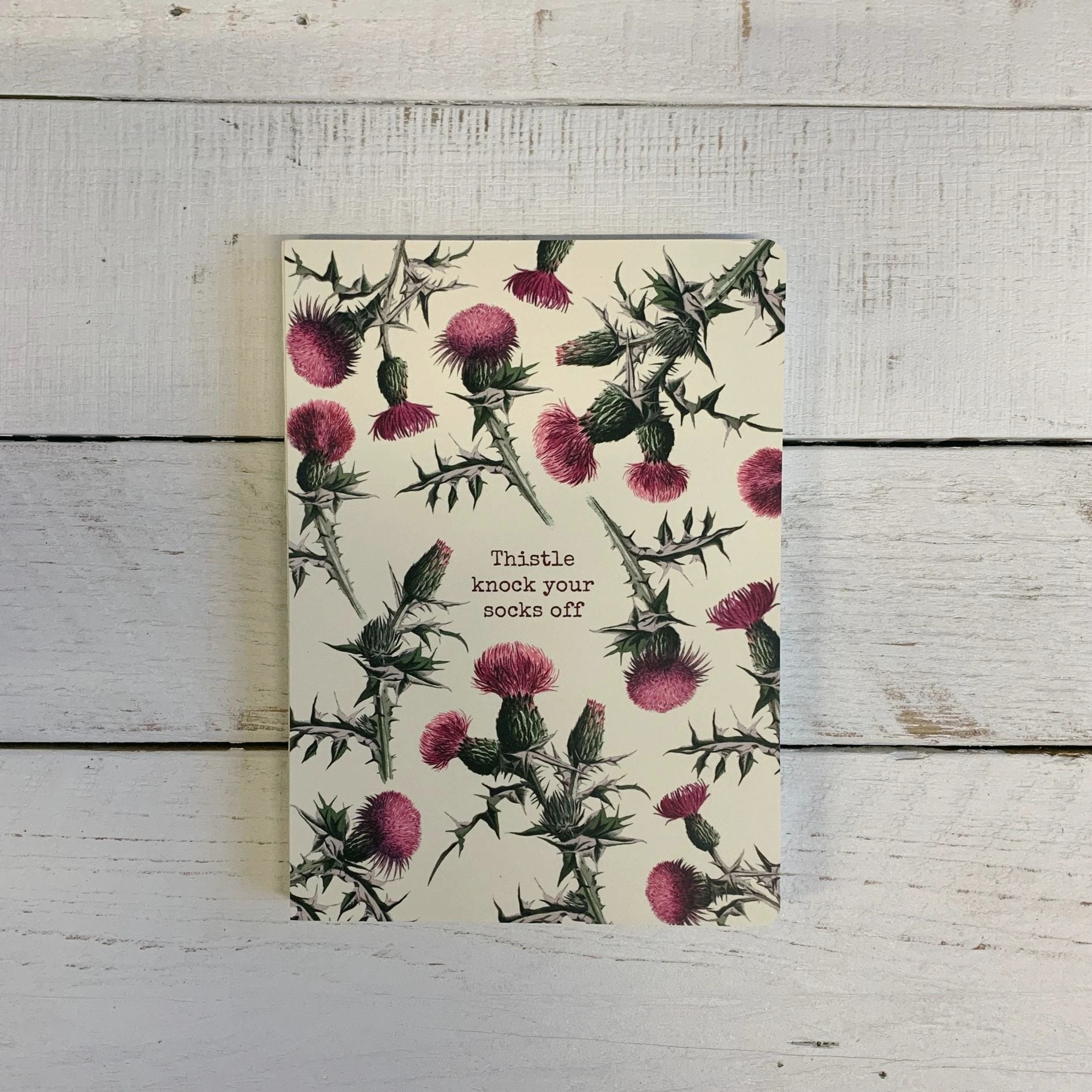 Thistle Knock Your Socks Off Double-Sided Journal | 160-Page Lined Notebook by The Bullish Store