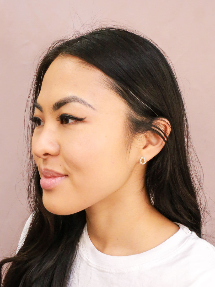 Sparkle Teardrop Studs
