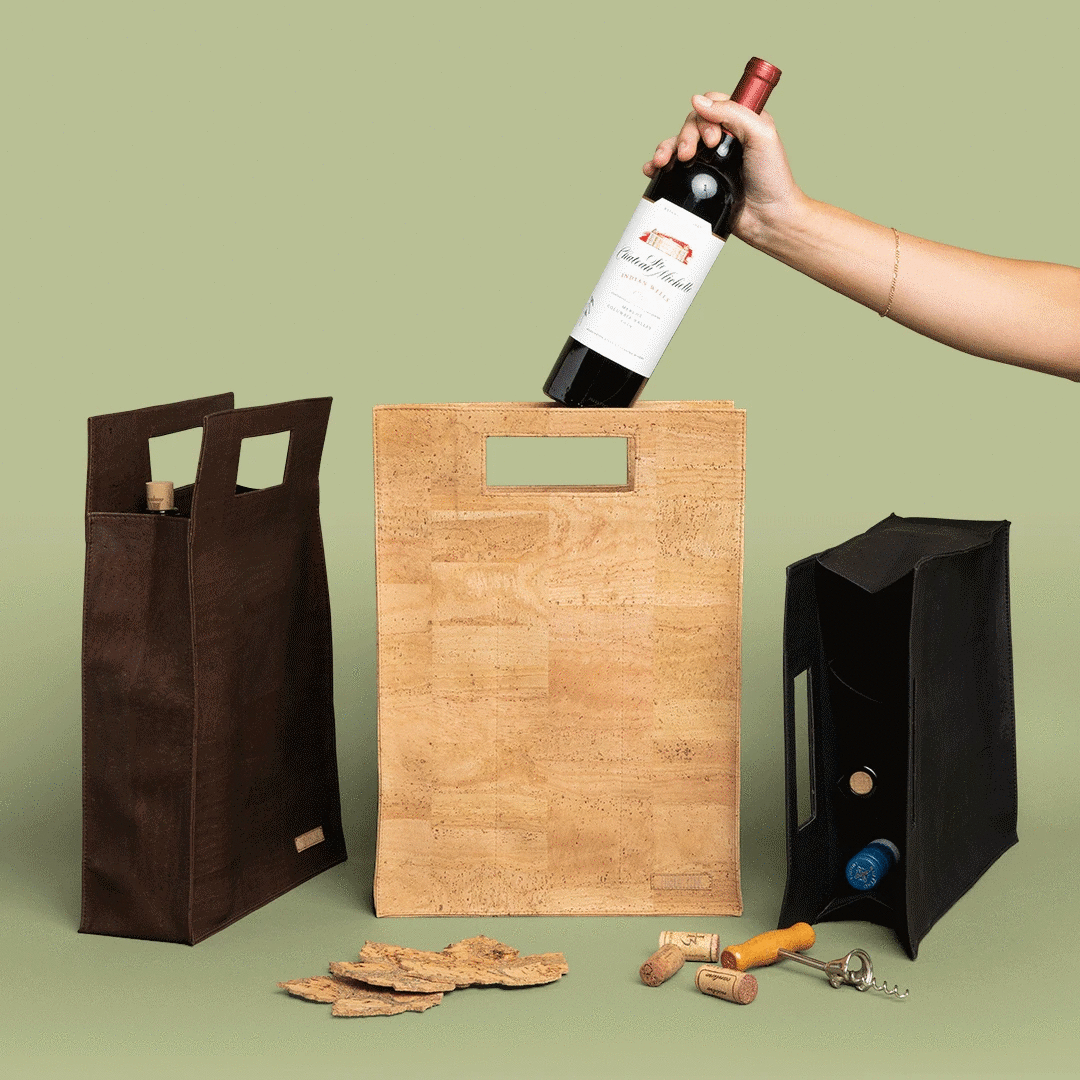 Sommelier Wine Tote Bag (3 Bottles) by Tiradia Cork