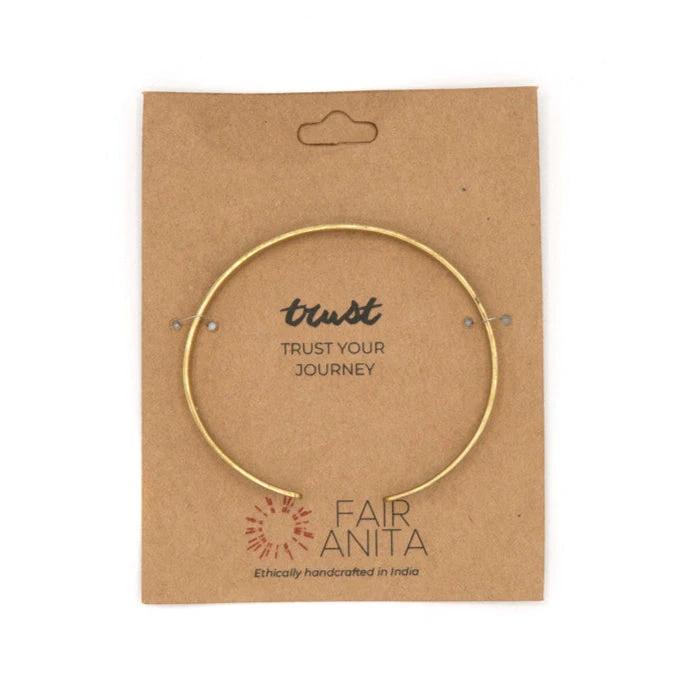 Trust Your Journey Quote Cuff by Fair Anita