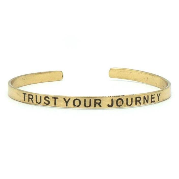 Trust Your Journey Quote Cuff by Fair Anita