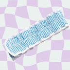 Turquoise Seersucker Spa Headband | Hair Band for Skincare Facial After Shower by The Bullish Store