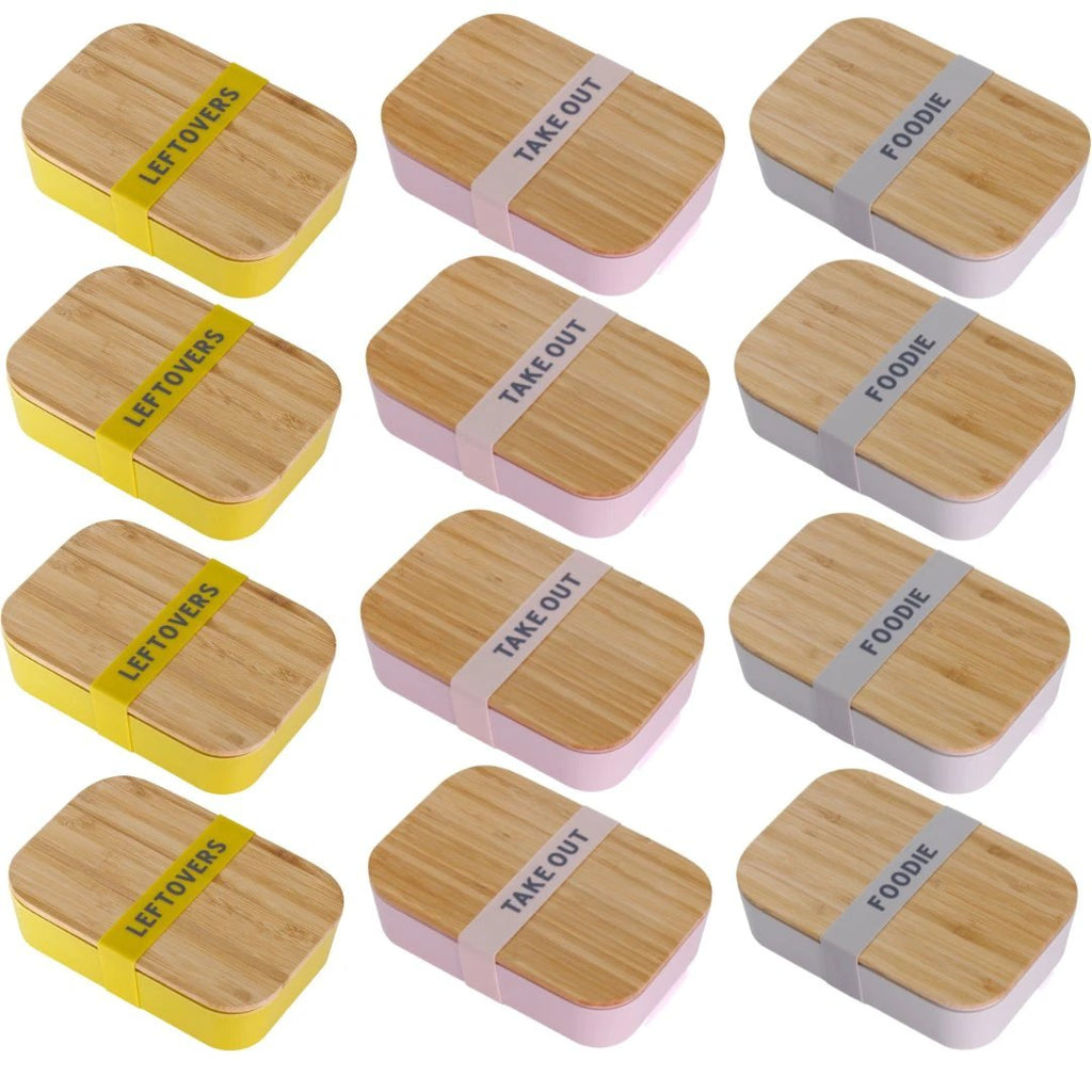 Ultimate Meal Prep 12 Pack of Bamboo Lunch Boxes by The Bullish Store