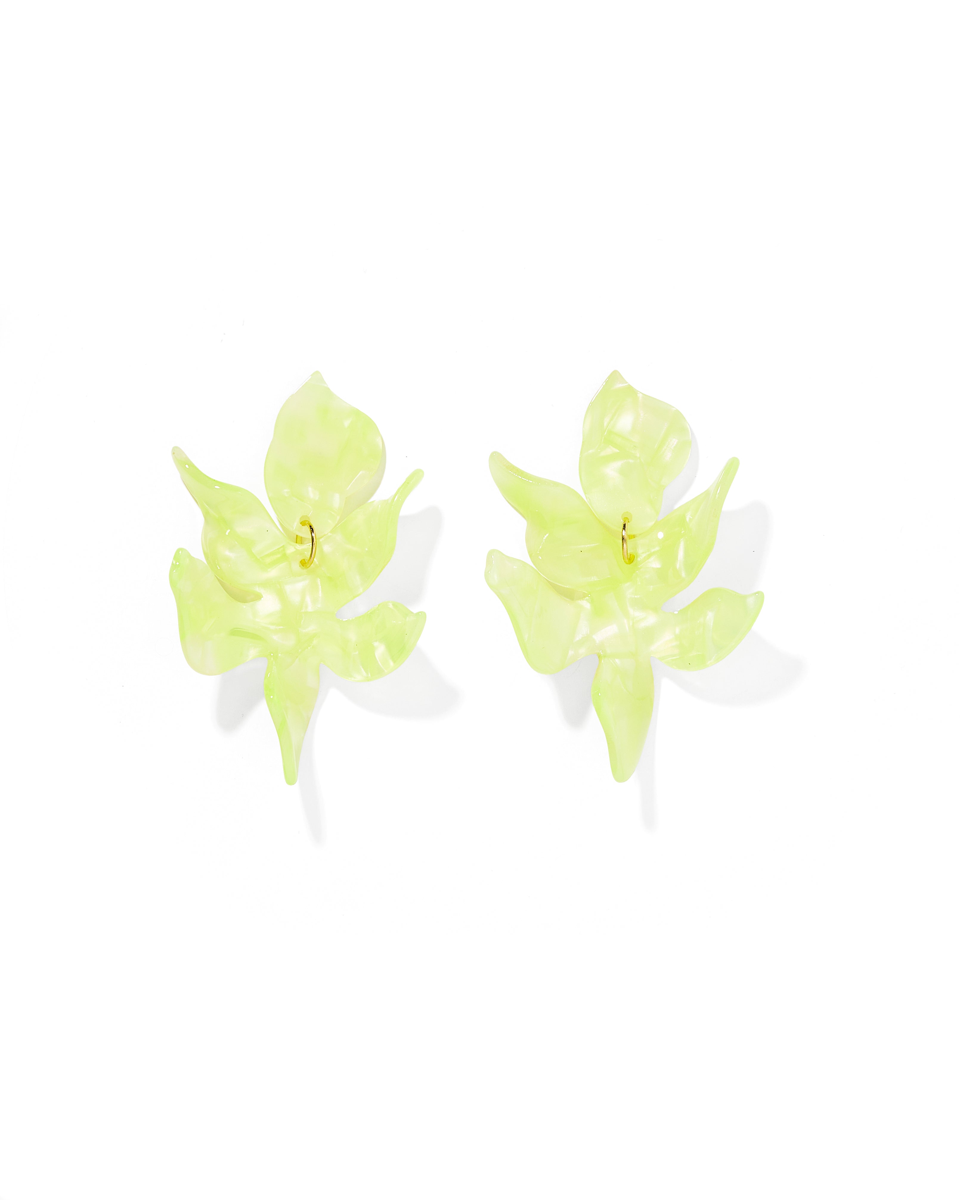 Flora Statement Earrings - Honeydew