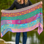 The Original Medley Scarf. ♻️ Made from Sari Magic by Darn Good Yarn