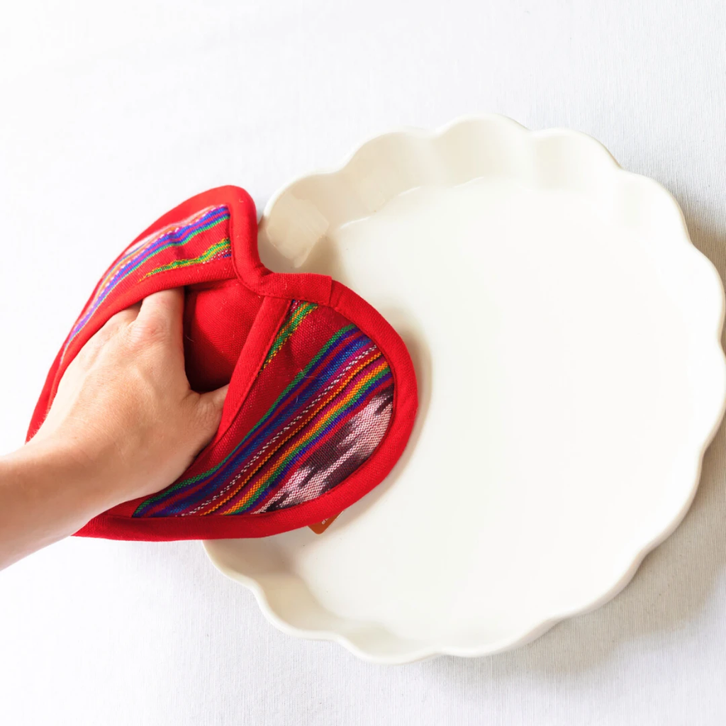 Festive Heart Pot Holder by Upavim Crafts