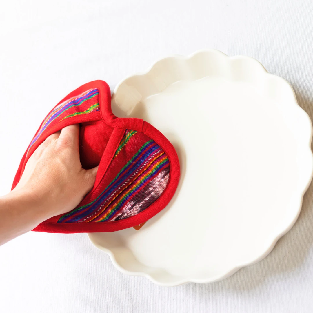 Festive Heart Pot Holder by Upavim Crafts