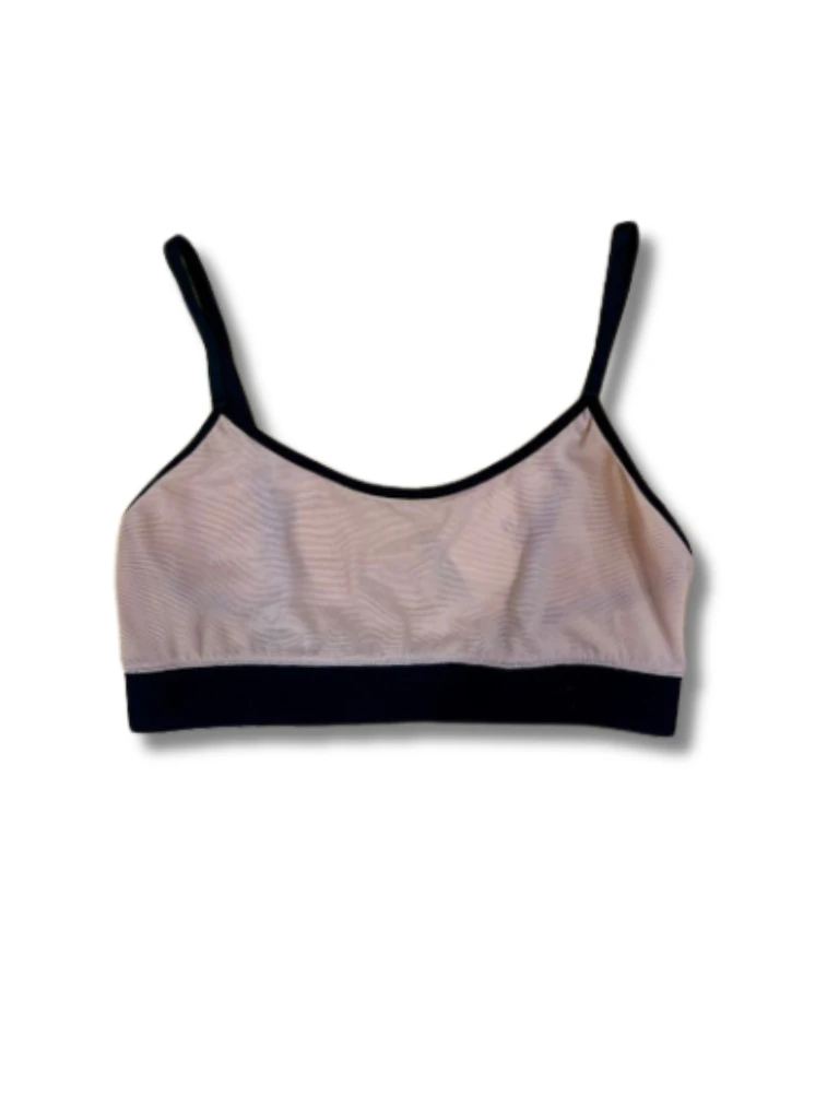 Dusty Blush Mesh Bra by wearswoop.com