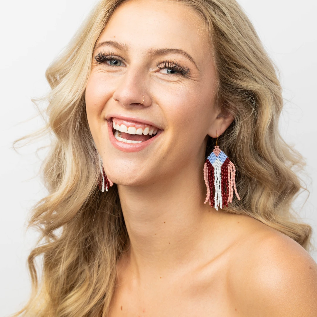 Maria Seed Bead Earrings by Upavim Crafts