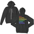 'Kindness Is' Pride Full Zip Fleece by Kind Cotton