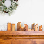Modern Wood Nativity Scene - 10 piece by Upavim Crafts