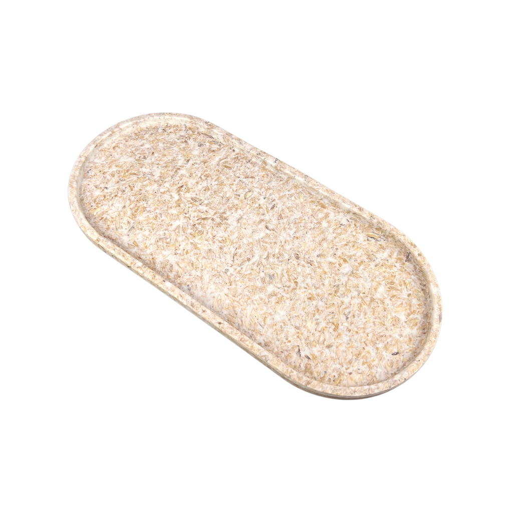 Upcycled Oval Tray: Rice Husk by Source by Studio Skara