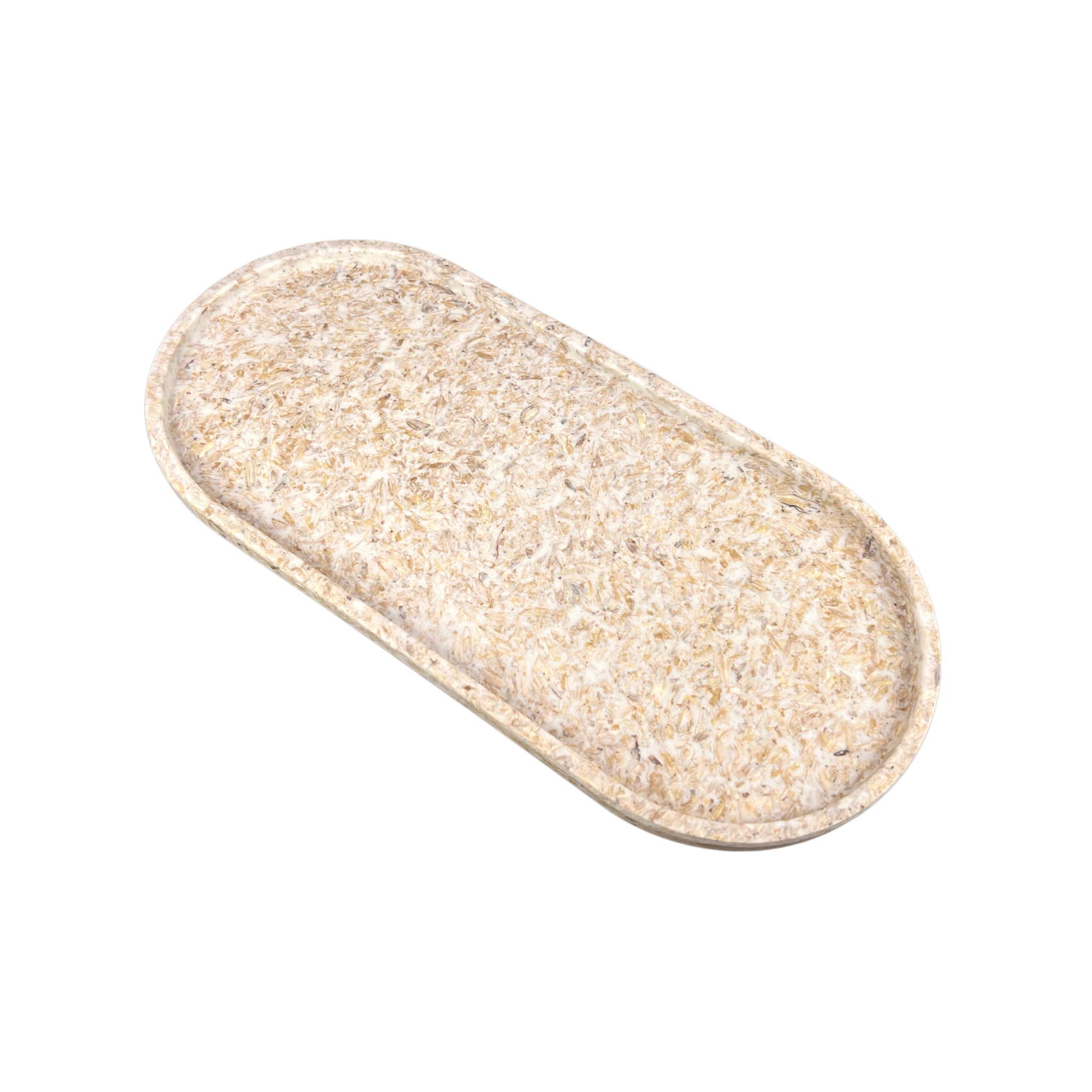 Upcycled Oval Tray: Rice Husk by Source by Studio Skara