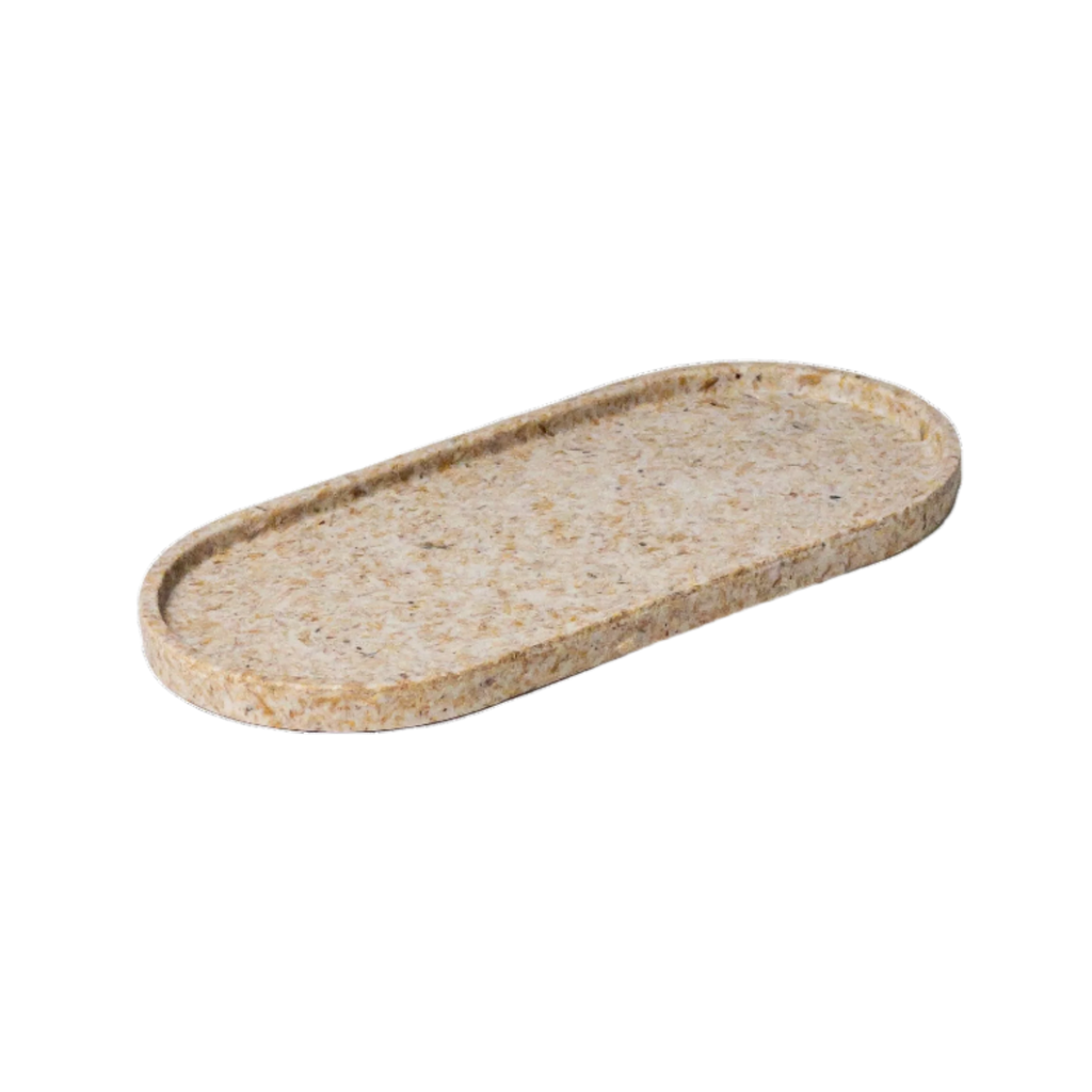 Upcycled Oval Tray: Rice Husk by Source by Studio Skara