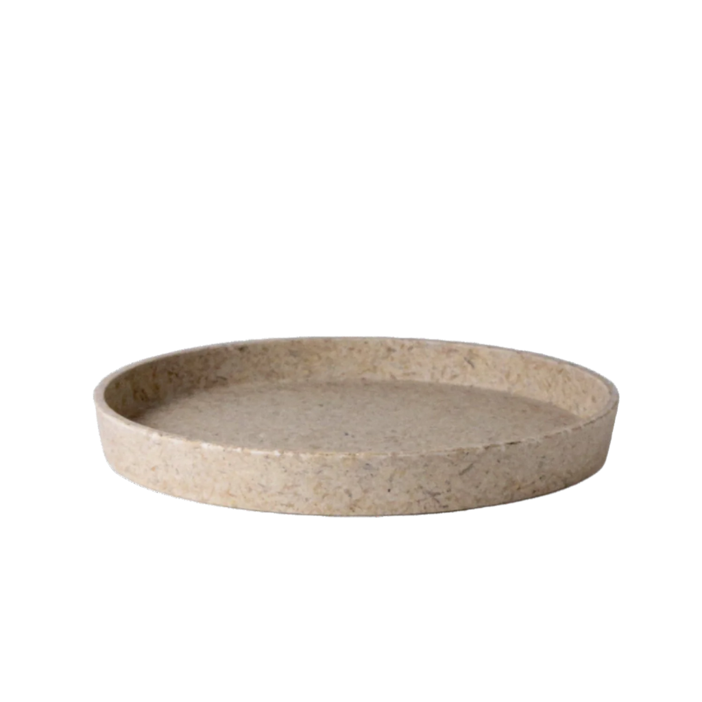 Upcycled Round Tray: Rice Husk by Source by Studio Skara