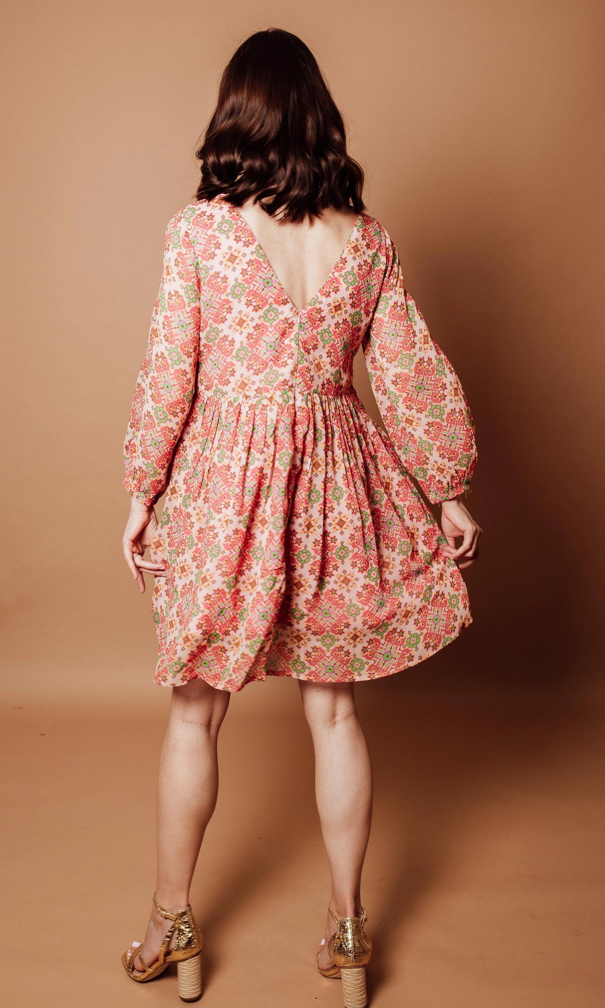 Rahi V-Neck Mini Dress by Raas