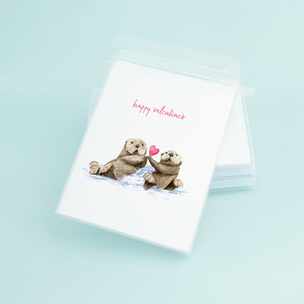Lovely Otters "Happy Valentine's"