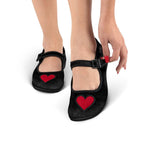 Chocolaticas® Velvet Heart Women's Mary Jane Flat by Hot Chocolate Design