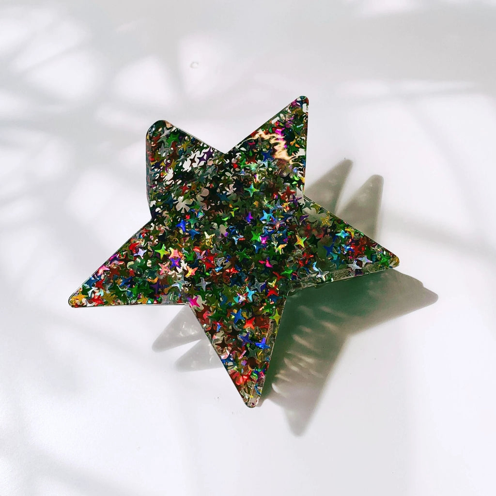 Velvet Claws Glitter Star Hair Claw by The Bullish Store