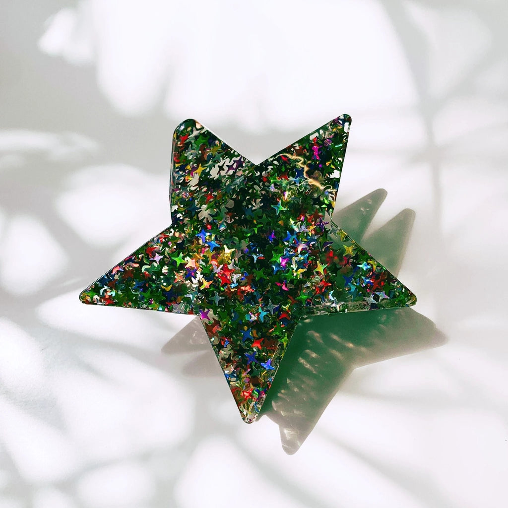 Velvet Claws Glitter Star Hair Claw by The Bullish Store