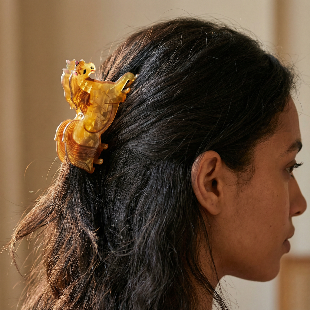 Velvet Claws Golden Horse Hair Claw